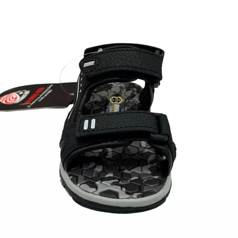 Khombu Toddler Boy's Strappy Sandals Size 7 Black Sporty Style Adjustable Straps